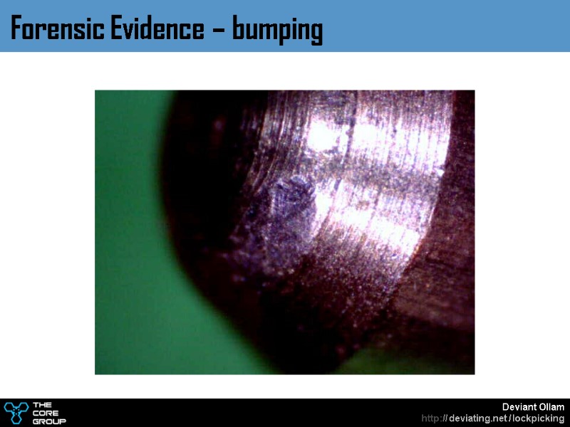 Forensic Evidence – bumping